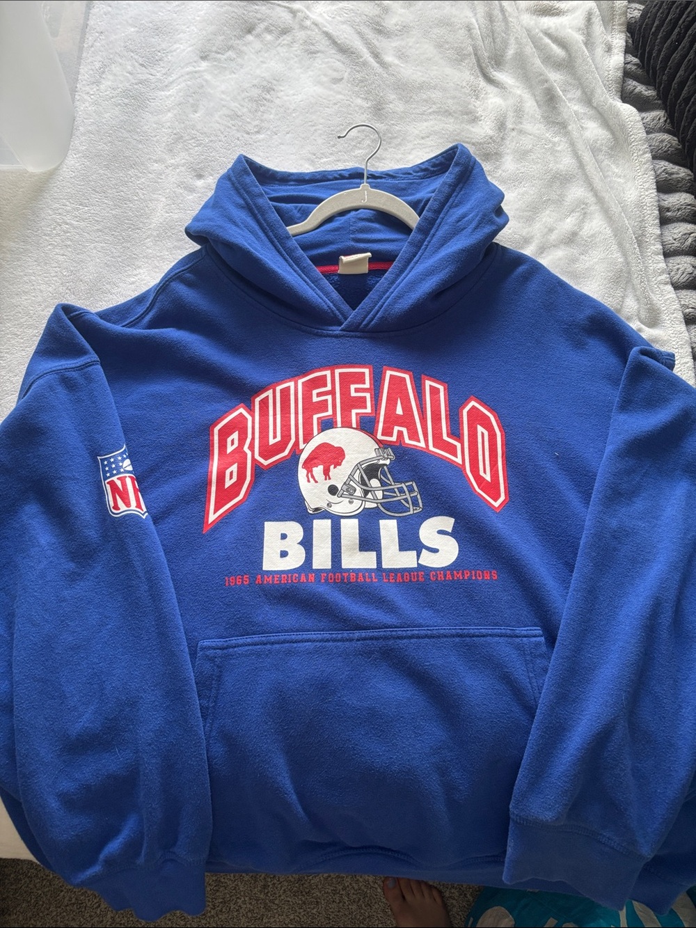 Buffalo David Bitton Royal Blue Buffalo Bills Graphic Crewneck Hoodie
